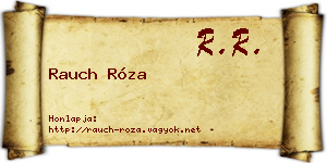 Rauch Róza névjegykártya