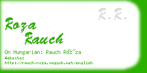roza rauch business card